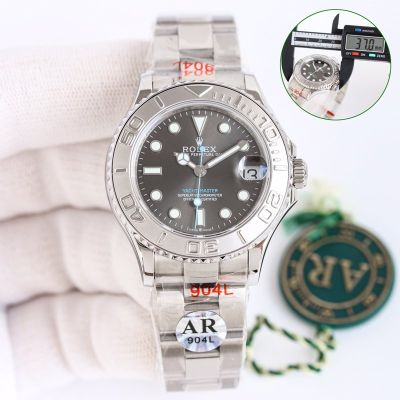 Rolex Yacht-Master Replica with Oyster Bracelet Stainless Steel ETA2824  37MM Black/White/Blue Dial Watch